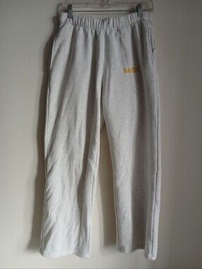 Dandy Worldwide Sweatpants Size Large Light Gray Cozy Embrodiered